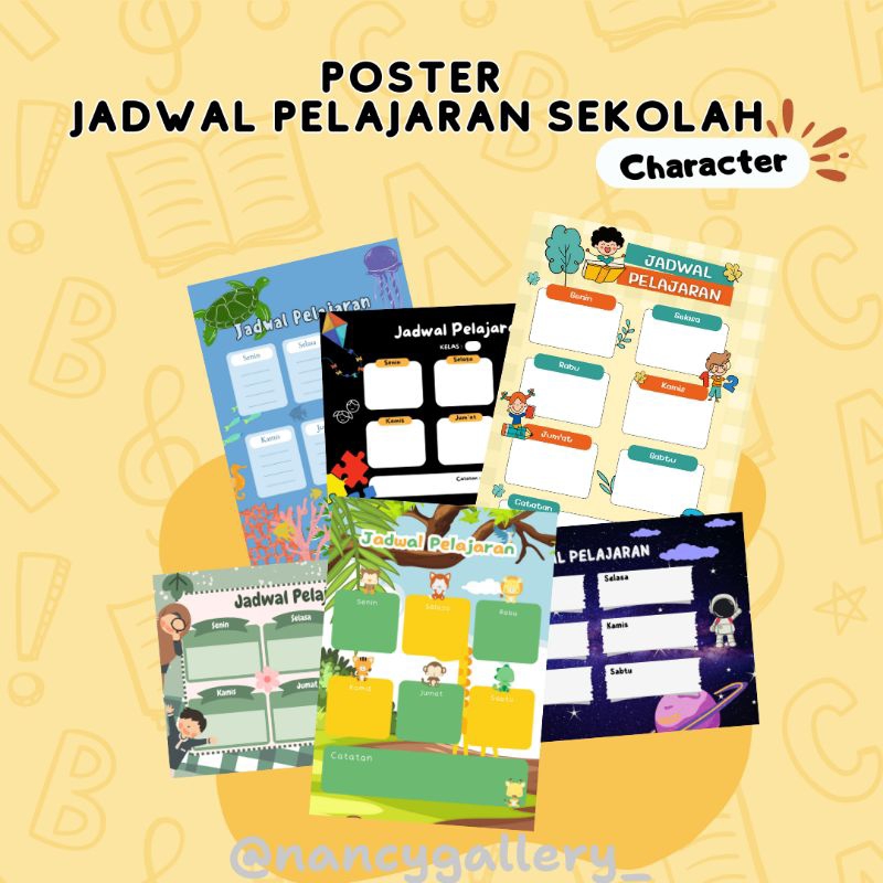 

POSTER JADWAL PELAJARAN WIP and CLEAN Ukuran A3 dan A4 | Poster sekolah jadwal pelajaran anak