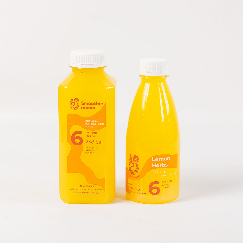 

RB Jus Nanas Jahe Lemon Jus Buah Juice Mixed Blended Smoothiemama Lemon Herbs Large 500ml Jus