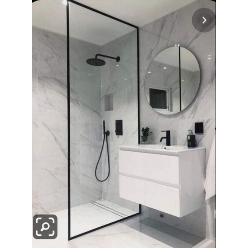 ZA. Sekat Kamar Mandi T200 x L60 Aluminium Warna Pilihan