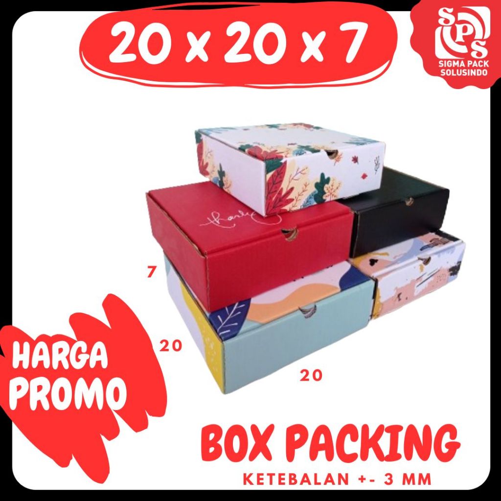 

Box 20x20x7 LD Kardus Pizza Packing/Karton/Polos/Pizza/Nasi/hampers