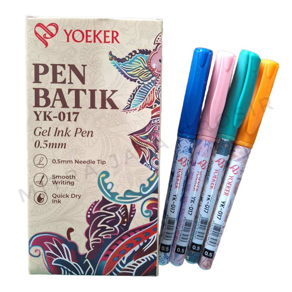 

1 Pak Isi 12 Pcs Pena Gel Yoeker / Pena Gel Yoeker Batik YK - 017