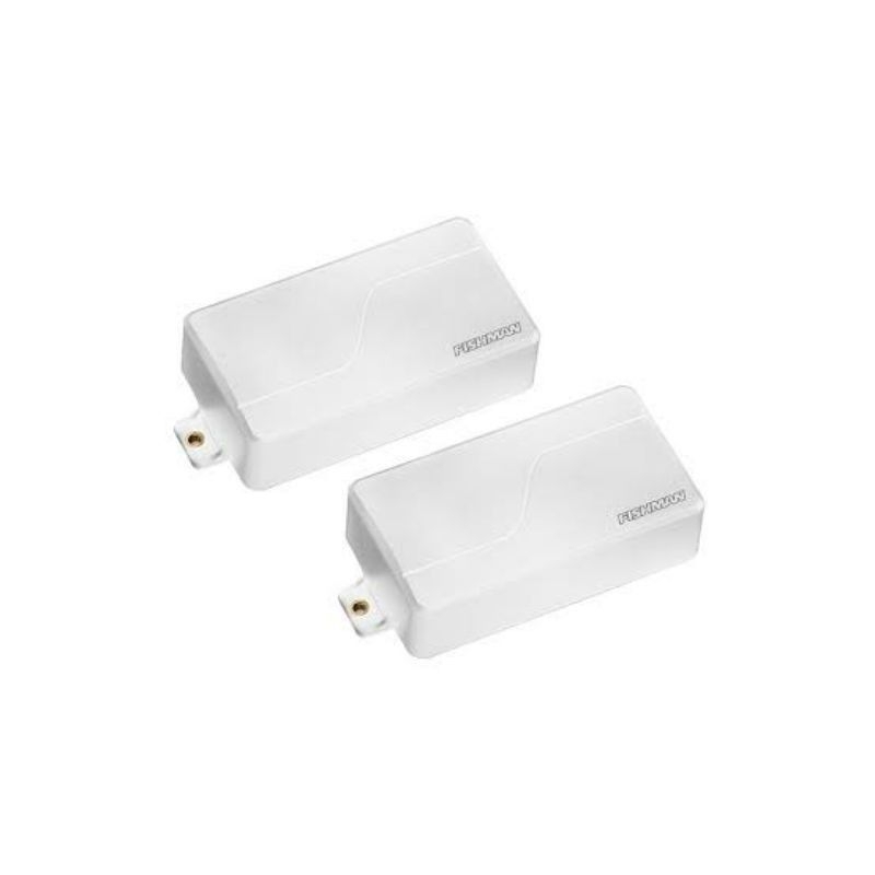 Humbucker Pickup Set White Plastic Fishman Fluence Modern