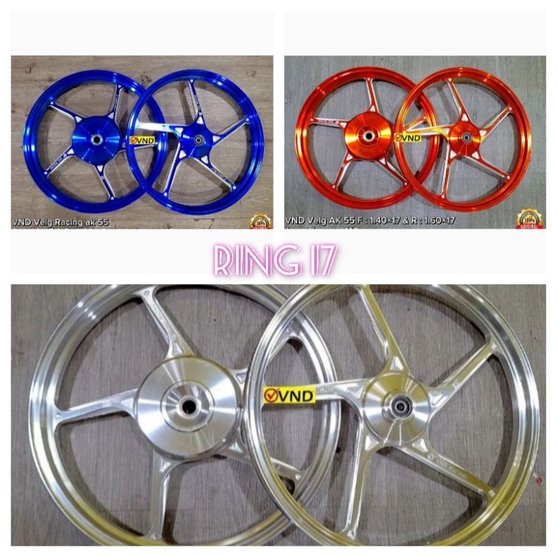 VELG VND AK 55 RING 17 VARIO 125/150 VELAK VND AK 55 HONDA VARIO 125 150