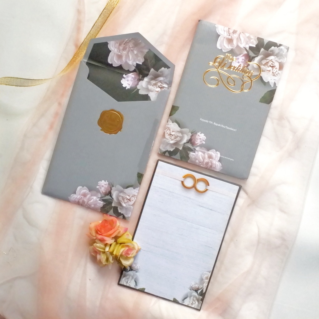 UNDANGAN SATUAN VIP SILVER HardCover Tebal CR7-13