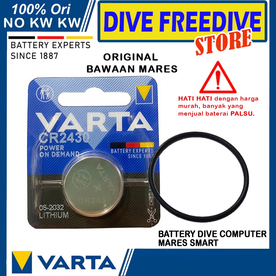 Batteries Battery Replacement Kit Varta CR2430 Original Dive Comp Computer Mares Smart Oring O-Ring 