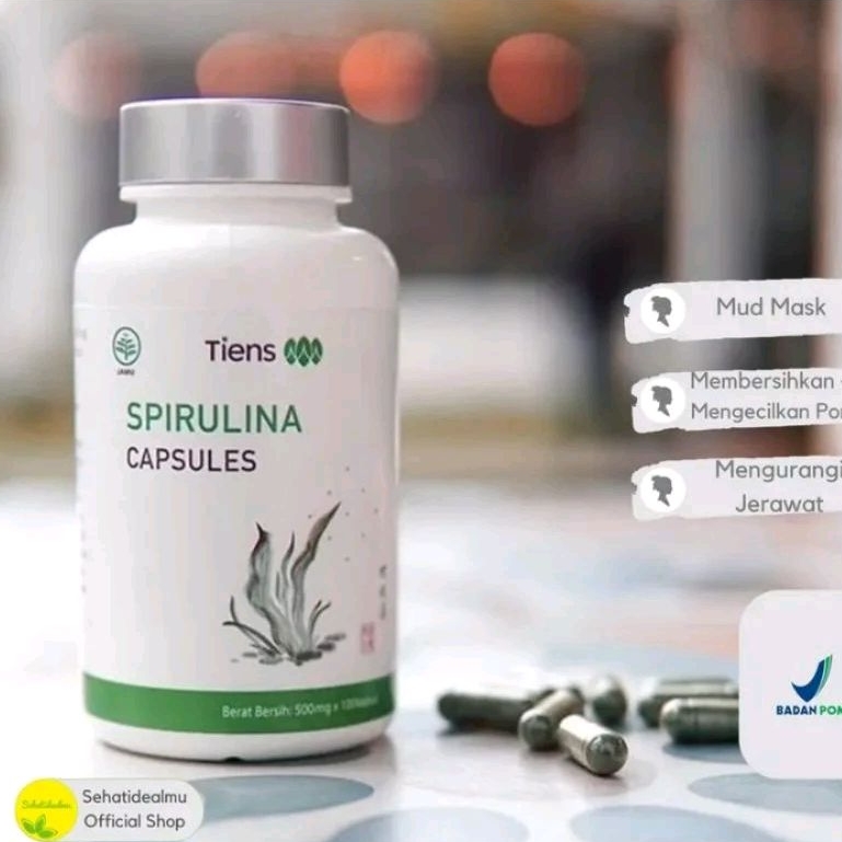 Spirulina Tiens suplemen kesehatan | Bisa untuk dijadikan masker wajah | mengurangi jerawat | bekas 