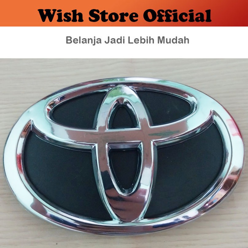 Emblem / Car Logo / Lambang Mobil T Toyota untuk Grill Bumper Depan All New Avanza / Veloz 2012 2013