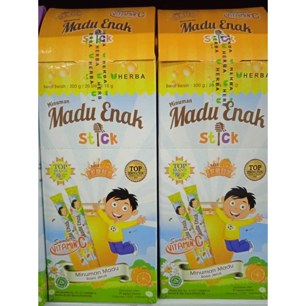 

Madu Enak Stick Jeruk Box 300gr isi 20Stick