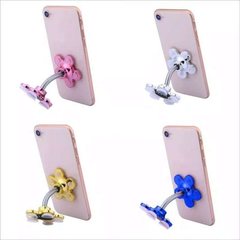 holder hp model bunga stand holder penyangga gurita hp penjepit tempelan hp