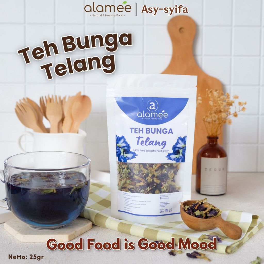 

ALAMEE Teh Bunga Telang Kering Butterfly Pea Tea Herbal Organik Alami 25 Gr