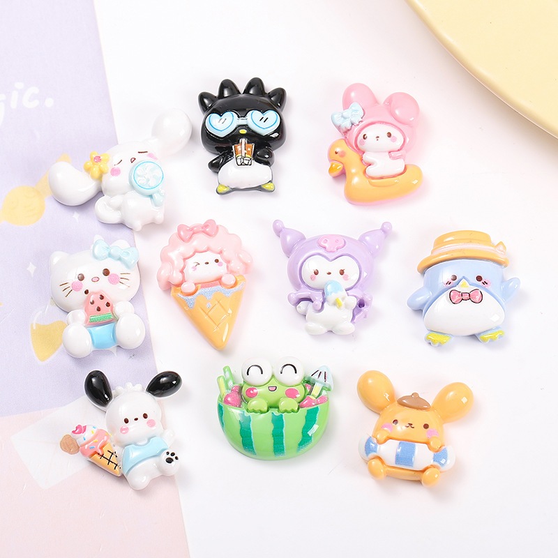 

1 Pcs Resin Clay Stiker 3D Motif Sanrio 3D-018
