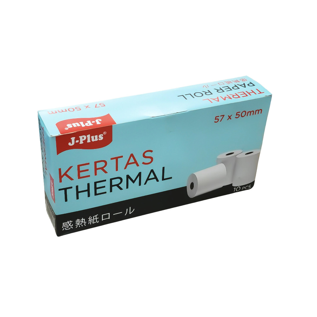 

[1 KTK / 10 Pcs] Thermal J-Plus 57x50 ( Kertas Struk / Kasir )
