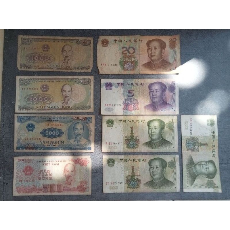 [Original] Take All Uang Vietnam dan China RMB Uang Lama Uang Jadul Uang Kuno Vintage