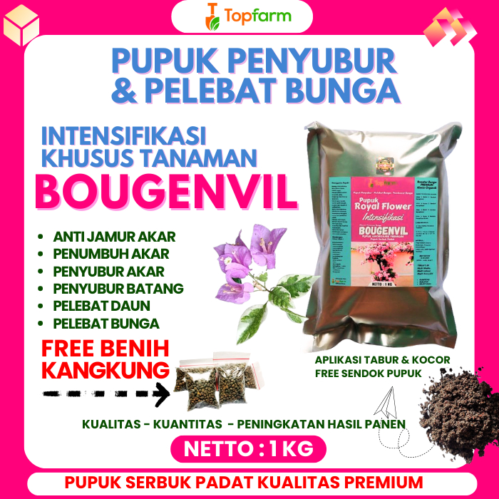 Pupuk Penyubur Bunga Bugenvil / Pupuk Bunga Bugenvil / Pupuk Bunga Kertas Biar Lebat / Pupuk Bunga K