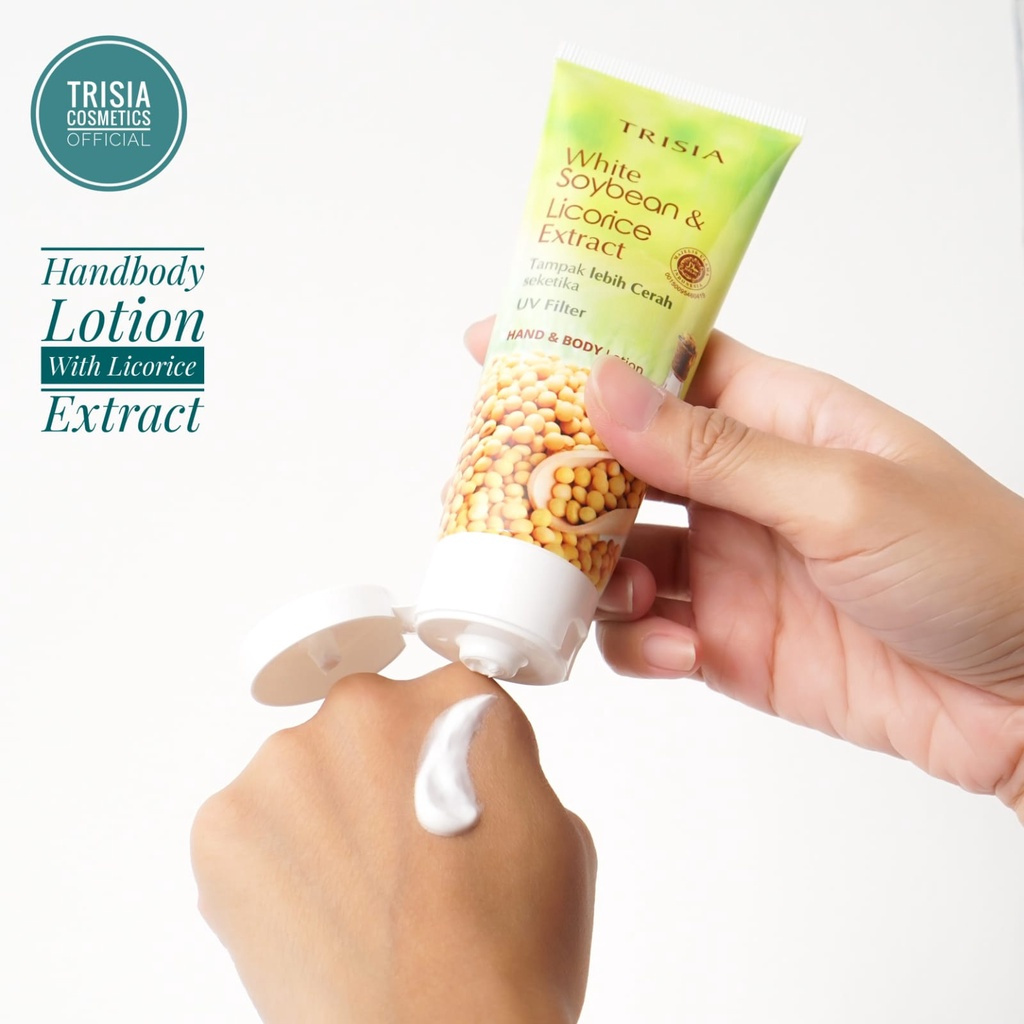 Trisia Hand body Lotion Licorice Extract | Handbody Lotion White Soybean & Licorice Extract