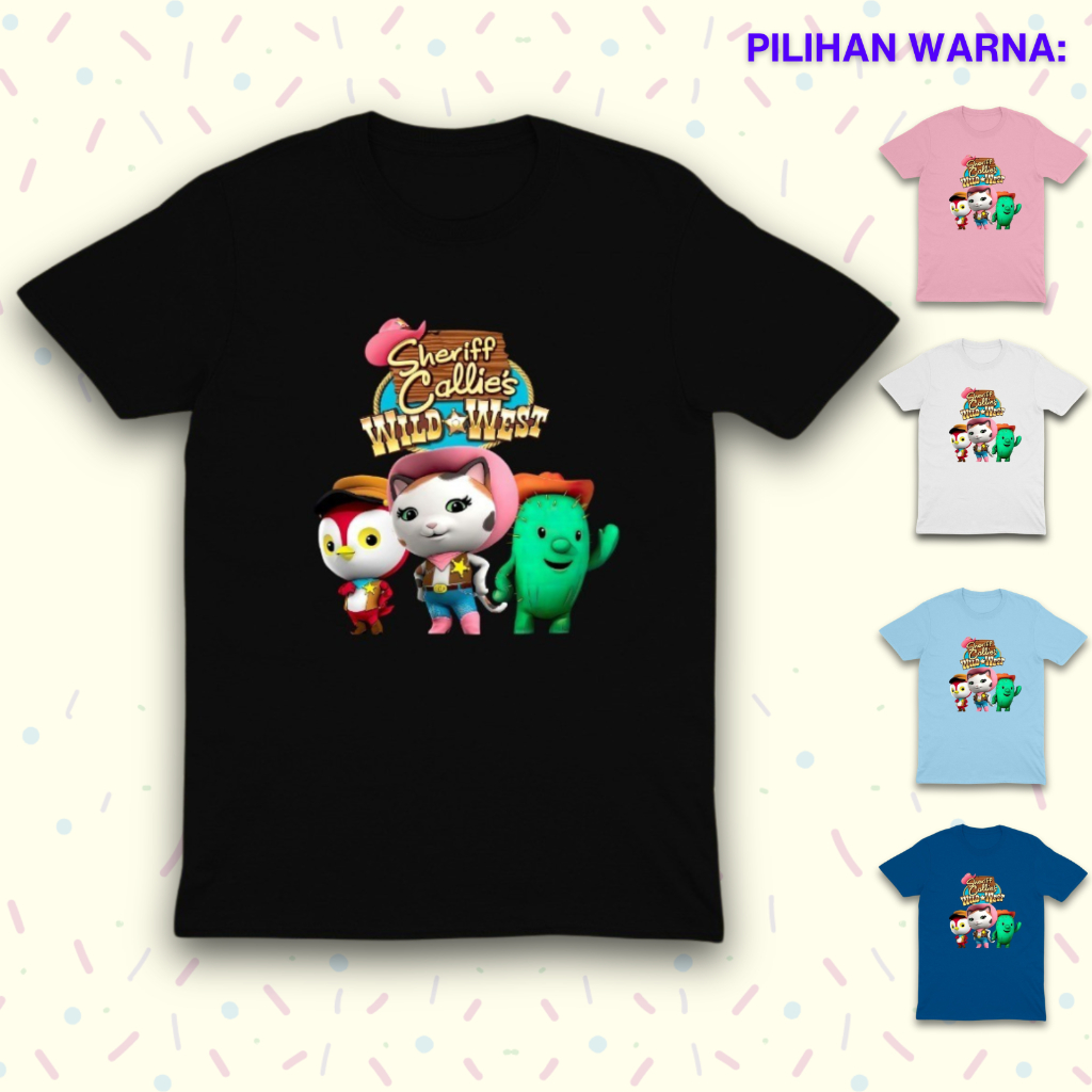 Kaos Anak Premium Sheriff Callie's Wild West Katun Combed 30s Adem Nyaman Tebal