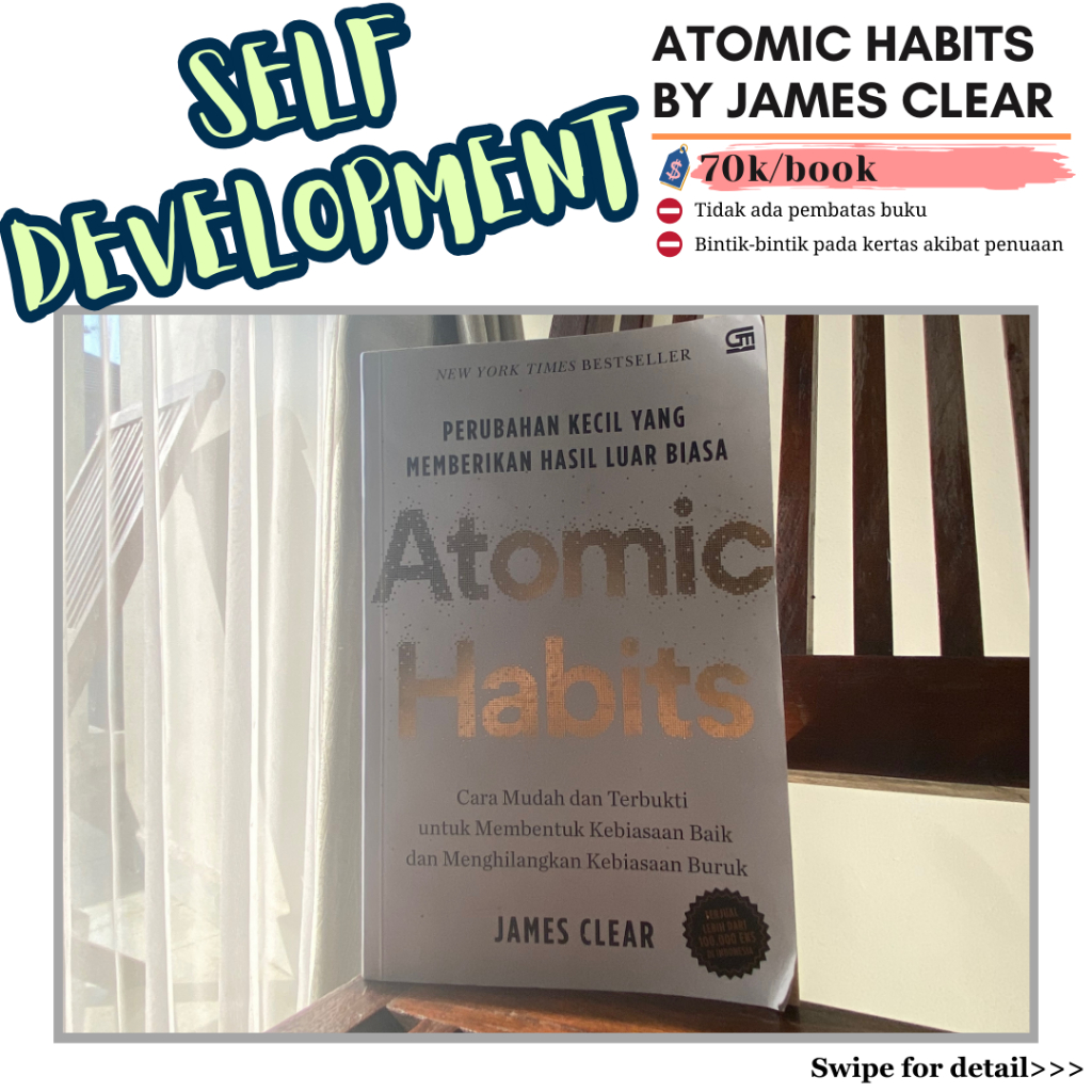 ATOMIC HABITS BY JAMES CLEAR BAHASA INDONESIA SECOND ORIGINAL GRAMEDIA