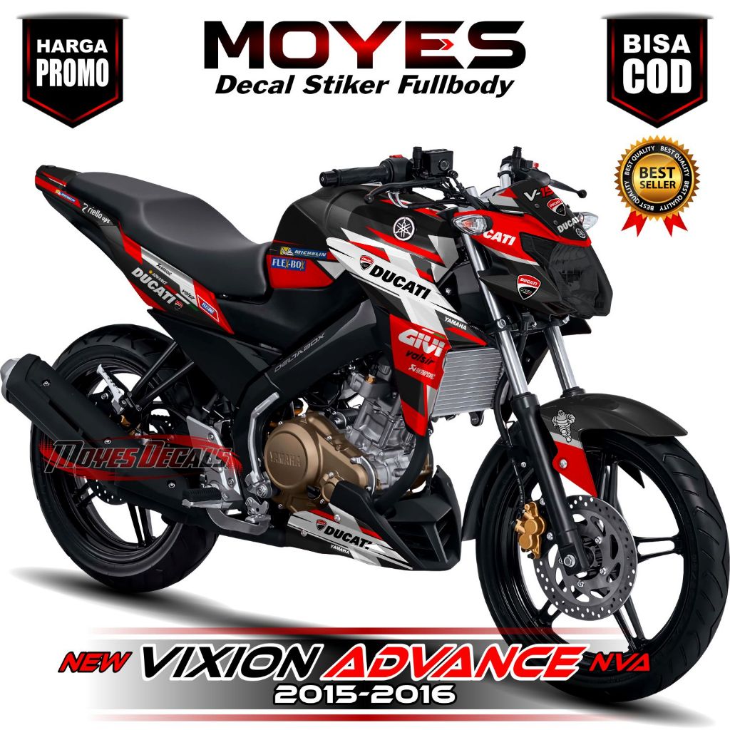 Decal Vixion Advance Fullbody Dekal New Vixion NVA Stiker Decal Vixion New