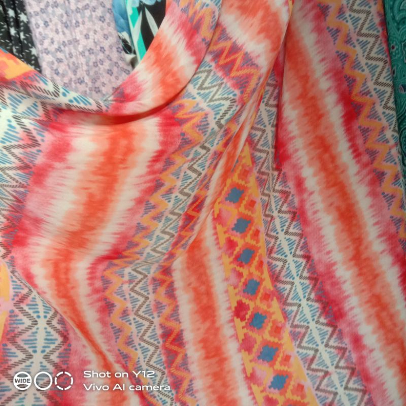 kain Zara Crepe motif//kain Zara premium//kain Zara meteran