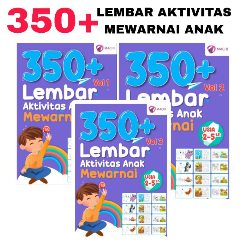 (FILE PDF) PAKET 350 LEMBAR MEWARNAI ANAK