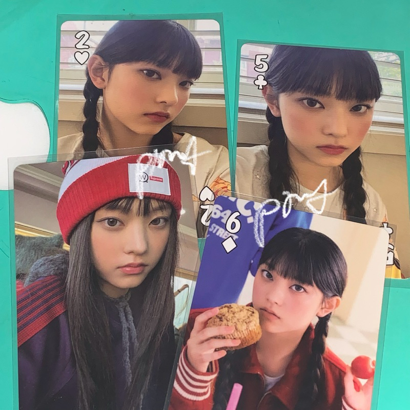 HAERIN SEASON GREETING SEGRE SG PLAYING CARDS SHARING NEWJEANS ALBUM NEW JEANS PHOTOCARD