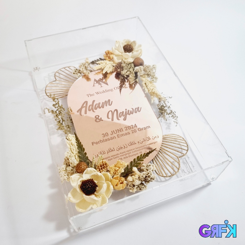 Box Mahar Akrilik / Acrylic Premium / Bingkai Mahar Akrilik / Kotak Mahar Akrilik