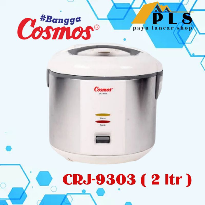 COSMOS magicom 2 liter CRJ 9303 ss, rice cooker cosmos 9303, magic com cosmos PANCI stainless steel