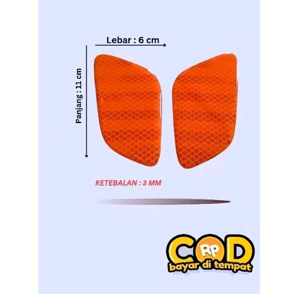 Side Marker timbul reflektor / mata kucing bemper tempel lonjong