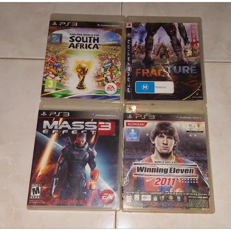 kaset PS3 2010 FIFA WORLD CUP SOUTH AFRICA / FRAC TURE / MASS EFFECT 3 / WINNING ELEVEN 2011