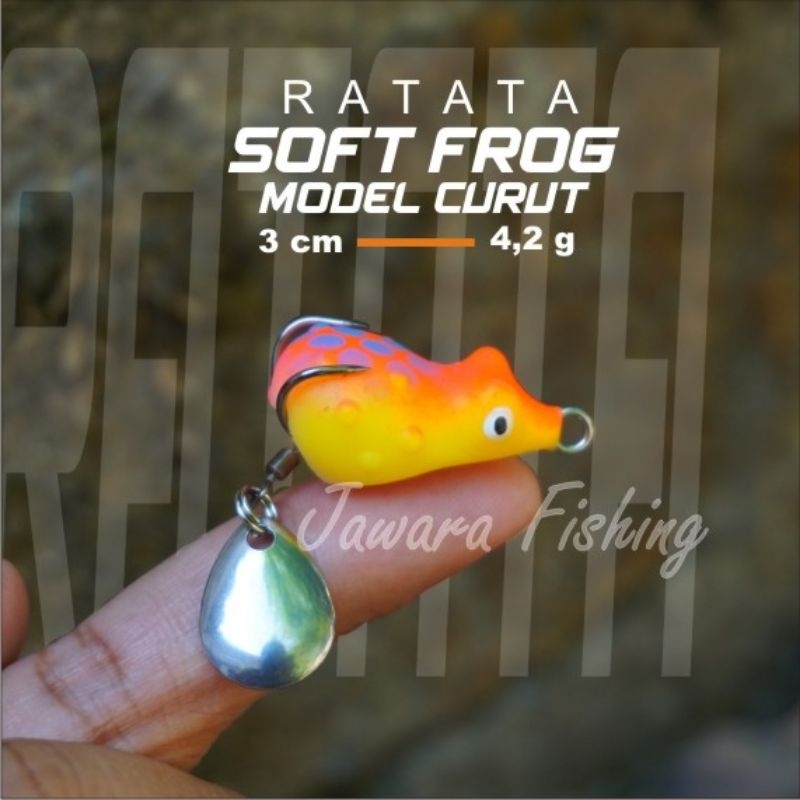 MINI SOFT FROG CURUT RATATA | SF UK. 3 cm 4,2 g tipe floating umpan ultralight casting untuk mancing
