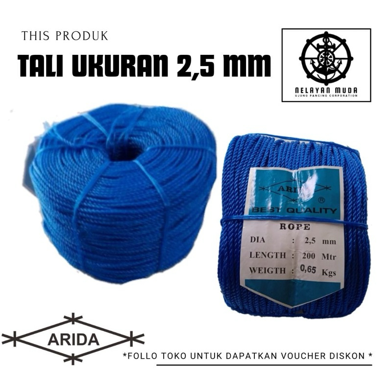 

Tali Serbaguna Ukuran 2.5 MM Arida