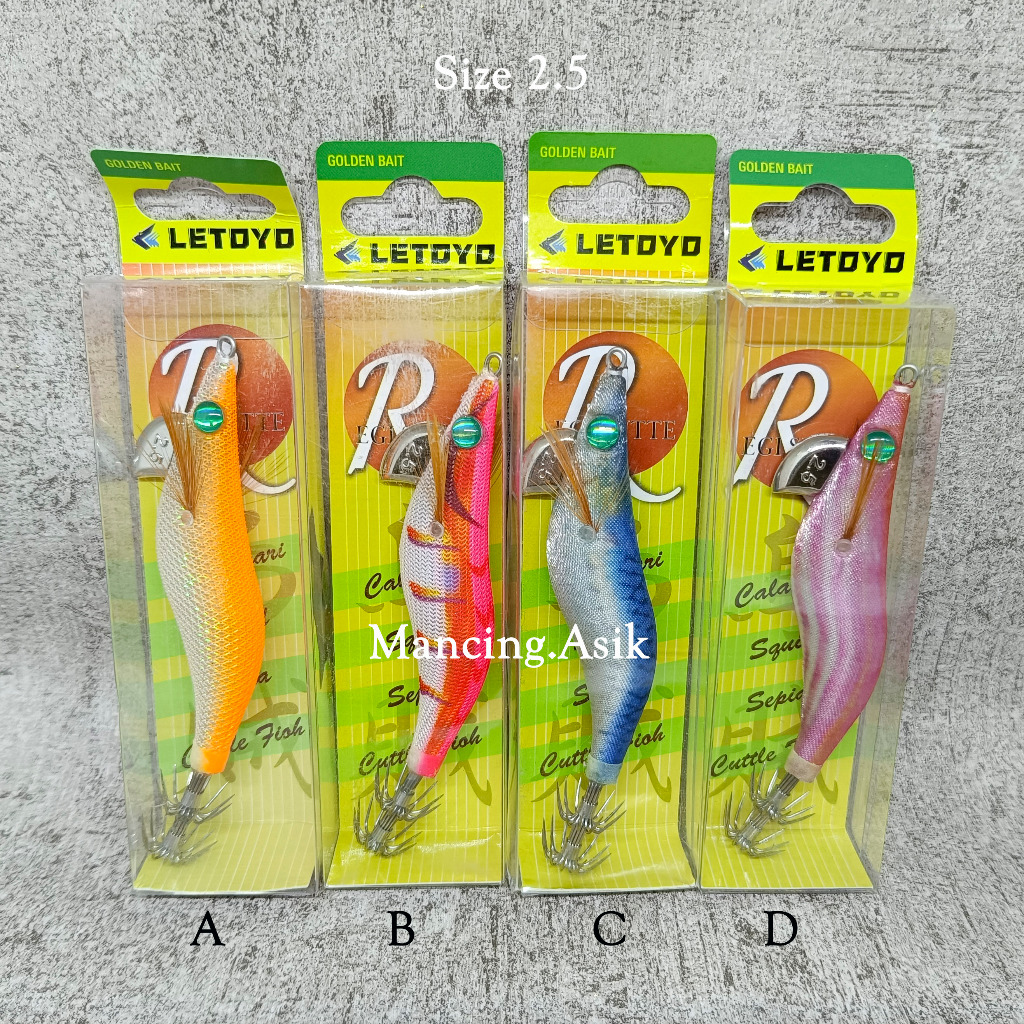 Egi LETOYO SUTTE R Size 2.5 - Umpan Pancing Cumi Killer Mirip Yamashita