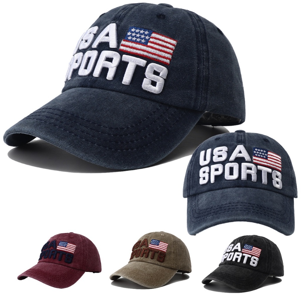 Topi Baseball Topi Vintage Pria Wanita Topi Pria Topi Unisex Topi Import Topi logo USA SPORT