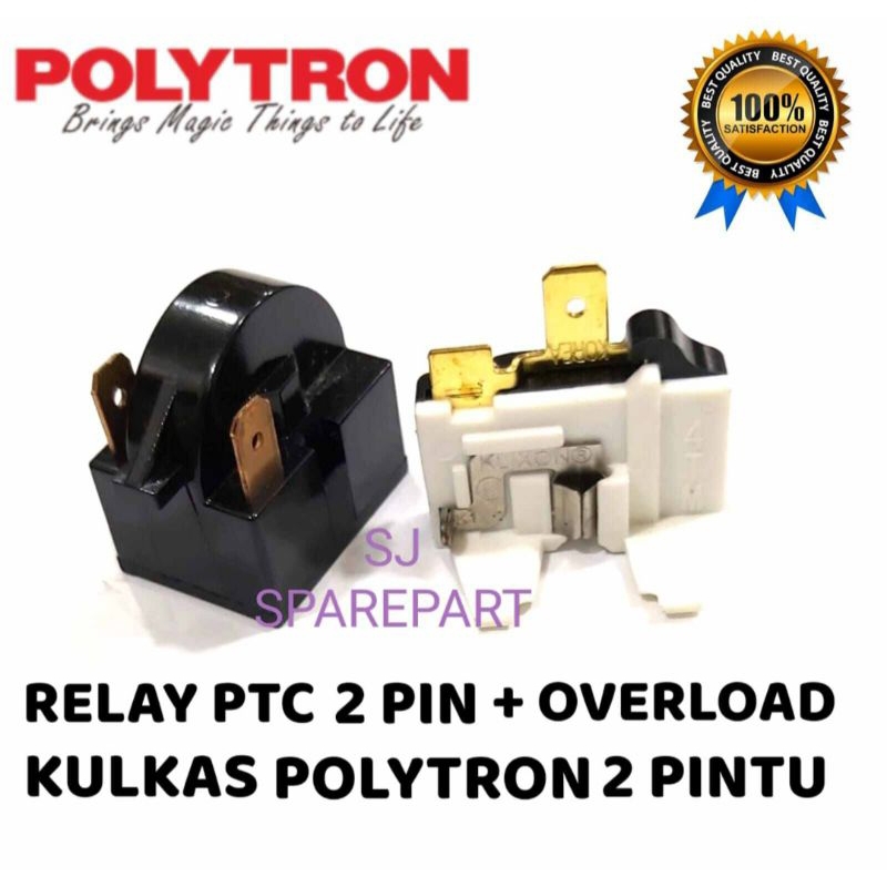 RELAY PTC OVERLOUD KULKAS POLYTRON 2 PINTU