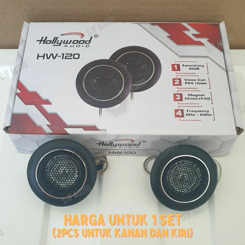 Twitter Hollywood HW 120 - 1 Set (2pcs) Twitter Trebble Audio Mobil - Twitter Mobil Merk Hollywood -