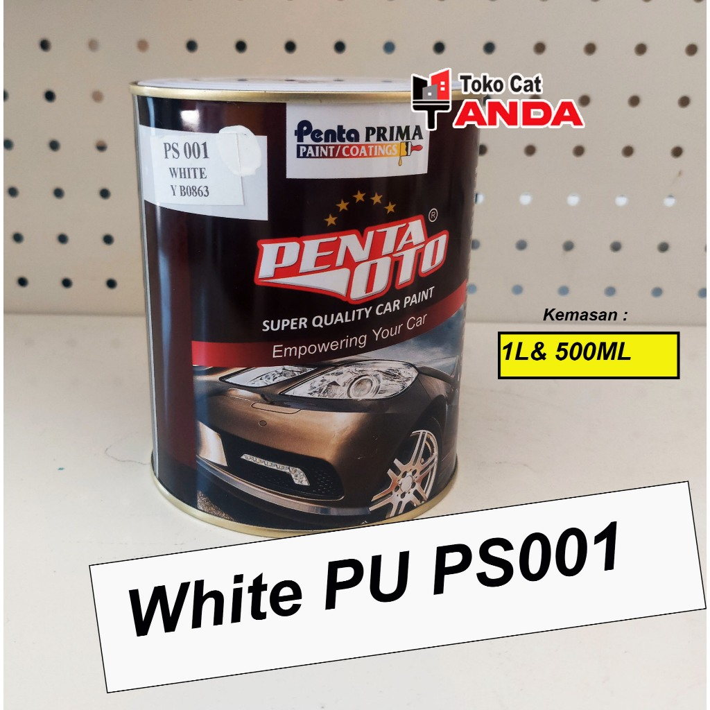 Cat Penta OTO PU Putih White 001 - Cat PU Putih Solid