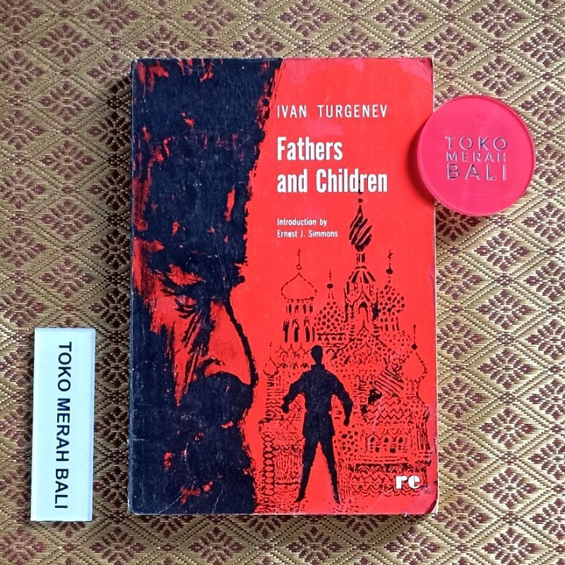 Edisi 1961 novel Ivan Turgenev Fathers and Children Ivan Turgenev, buku Fathers and Sons, novel sast