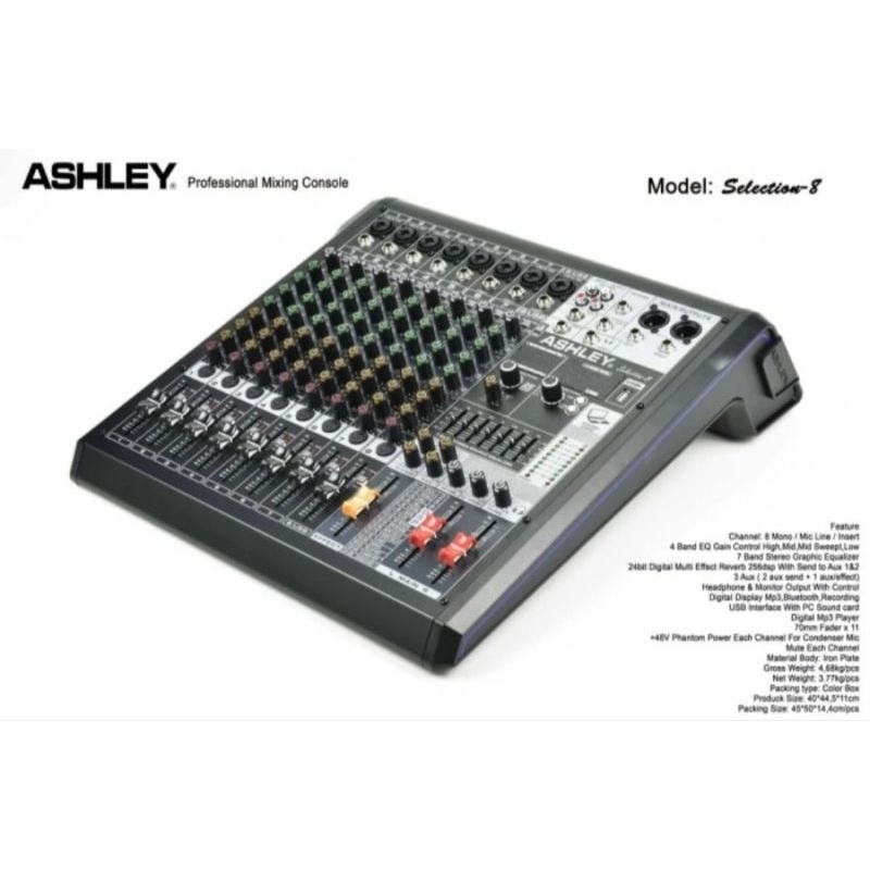 Mixer Audio Professional Ashley Selection8 Mixer Ashley 8 Chanel