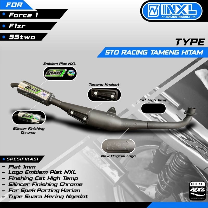 KNALPOT FIZ/FIZR/FORCE STANDAR RACING GARING/PREPET ORIGINAL NXL RACING PRODUCT