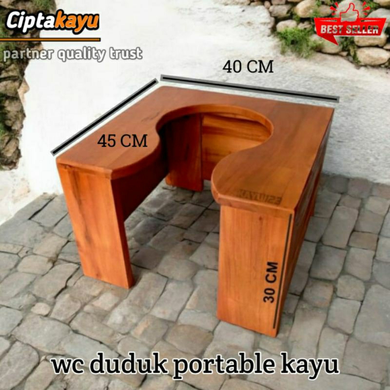 WC Duduk Portable Kursi Toilet Duduk Lansia Bangku Jongkok (003)