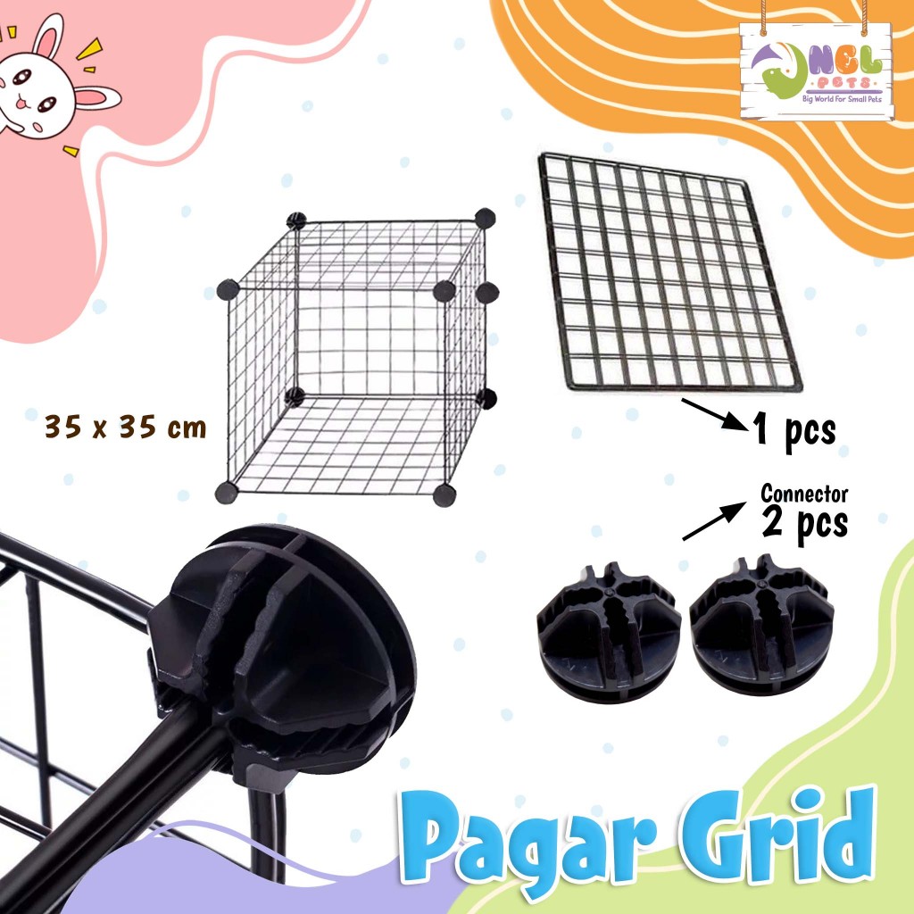 PAGAR GRID 35x35 CM/CONNECTOR GRID CAGE C&C/JUAL SATUAN PAGAR GRID/CONNECTOR GRID 2 PCS