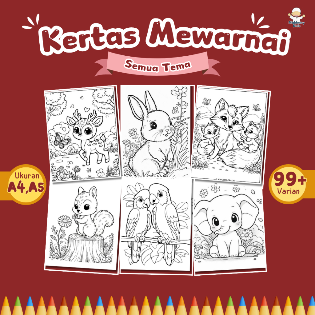 

KERTAS MEWARNAI ANAK SEMUA TEMA / KERTAS GAMBAR MEWARNAI UNTUK ANAK PAUD TK SD - A4 TEBAL 80 gr