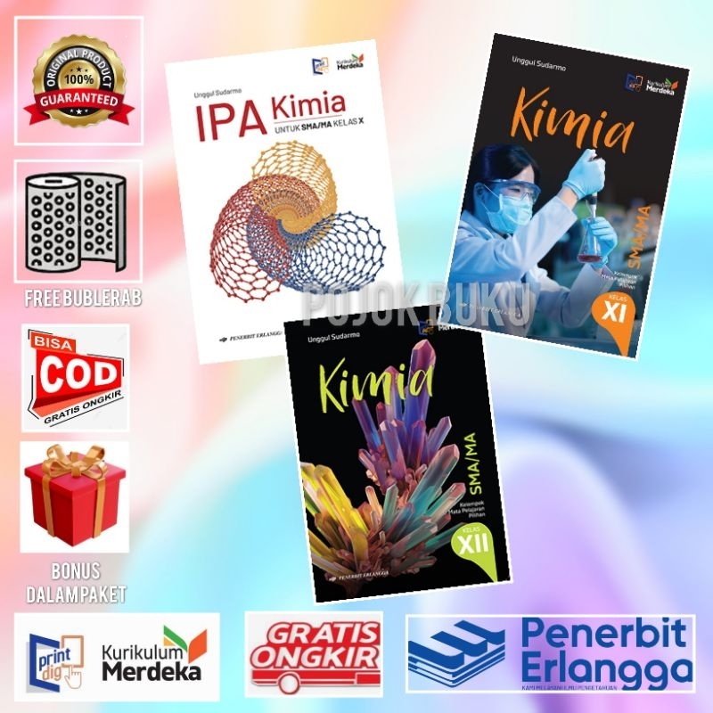 Buku IPA: KIMIA SMA/MA Kelas 10 11 12 KM Erlangga Merdeka