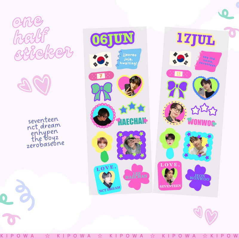 

(READYSTOCK | MIN BELI 2 PCS) ONE HALF STICKER by KIPOWA