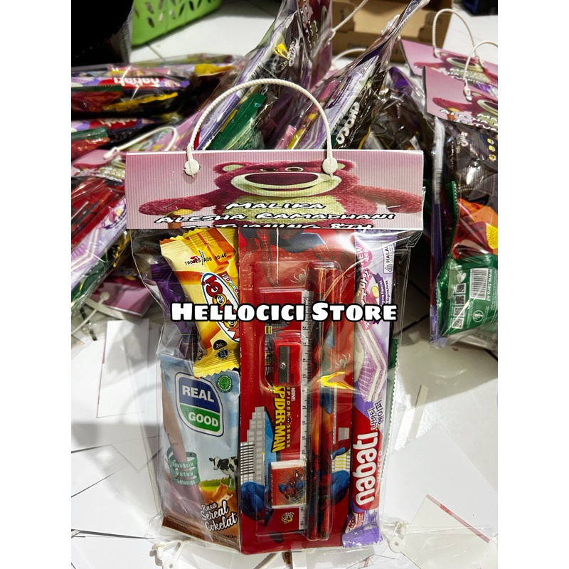 

PARCEL HAMPERS SNACK KEMASAN + SET ATK ANAK ULANG TAHUN