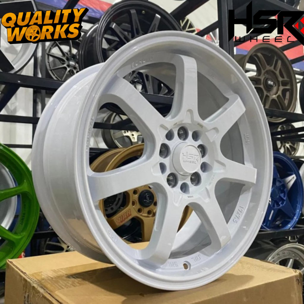 Velg Racing Honda Brv 2023 pelek Mobil Hsr Boroko TJh Ring 17 Lubang baut 5 Putih Glossy Pnp New Vel