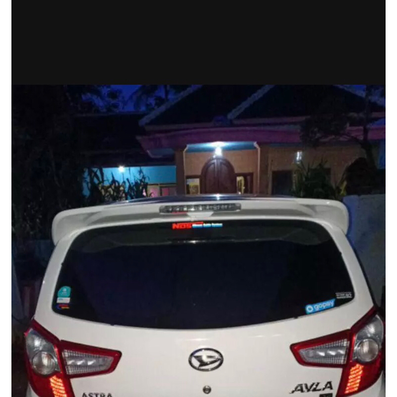 Spoiler toyota agya wigo daihatsu ayla perodua axia trd plastik dengan lampu