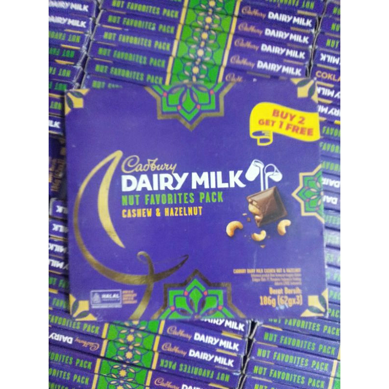 

CADBURY DAIRY MILK paket dua gratis satu