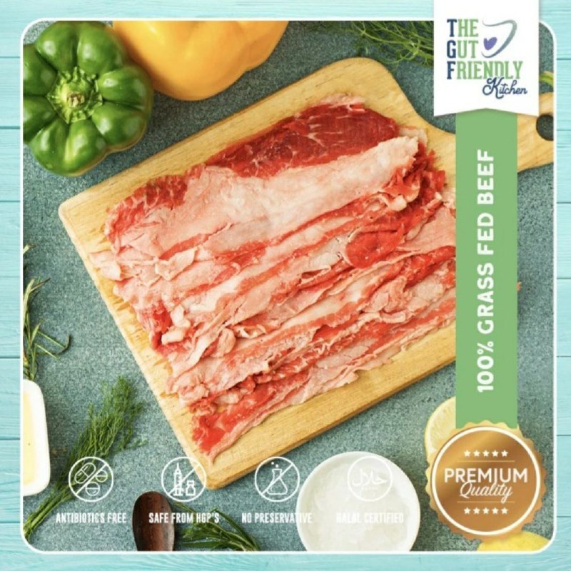 

100% GRASSFED PREMIUM SLICED VEAL MEAT (SAPI MUDA) - SHORTPLATE SLICE BLACK ANGUS - SLICED SIRLOIN - THE GUT FRIENDLY KITCHEN