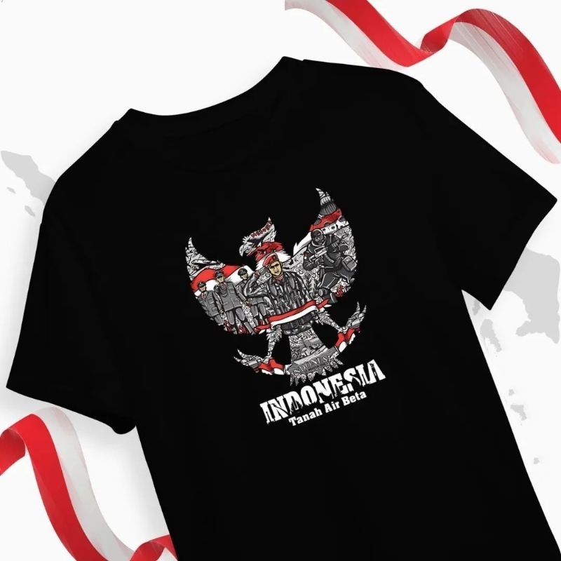 KAOS INDONESIA TANAH AIR BETA BAJU DISTRO PRIA WANITA~FREESTICKER